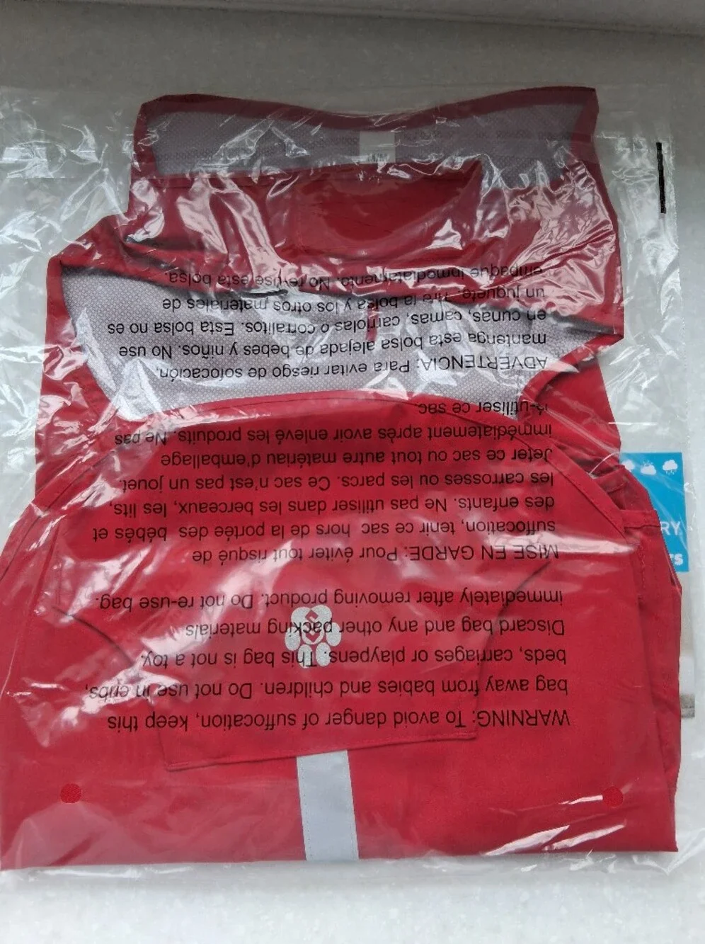 Free Country Red Dog Raincoat with Reflective Stripe
